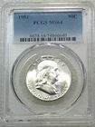 1951 P Franklin Half Dollar PCGS MS64 90% FBL Frosty White New Holder #E305J