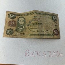 Bank Of Jamaica - 2 Dollar Note; 1987  Ungraded, circulated