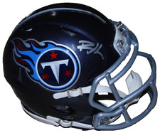 ROBERT SALEH signed (TENNESSEE TITANS) mini football helmet BECKETT BM02862
