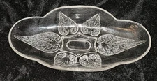 Vintage Anchor Hocking Renaissance Clear Glass Relish Dish
