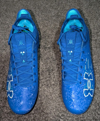Under Armour Blur 2 MC Suede Blue Football Cleats 3027978-400 Men s Size 9 NEW