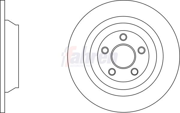 2x Rear Brake Disc For Ford Fahren FBD6830 Outer Ø 316mm Solid