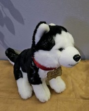 FAO Schwarz Siberian Husky Puppy Dog Toy Plush 10 In. Clean, Soft and Snuggly
