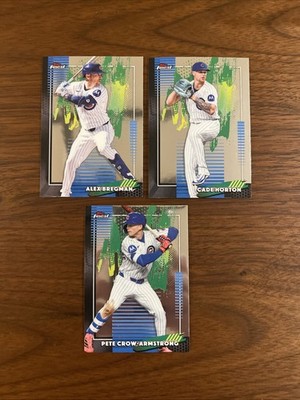 2026 Topps Finest 3x Common Cubs Team Set Lot Pete Crow-Armstrong Bregman Horton