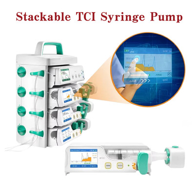Medcaptain PRO TCI Infusion Pump   Touchscreen Portable Syringe Pump for Clinics