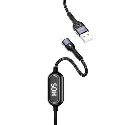 USAMS Geflochtenes U48 USB-A-auf-Lightning-Kabel, 1,2 m, 2 A, Schnelllade-LED, S