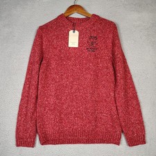 Zara Sweater Girl 13-14 Red Chunky Knitwear Speckled Crew Neck Holiday Cozy NWT