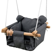 Baby Canvas Hanging Swing Seat Toddler Secure Indoor  Outdoor Hammock Toy Grey