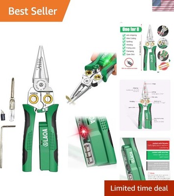 LAOA 8 in 1 Wire Stripper with Voltage Tester,Wire Strippers Electricity Meas
