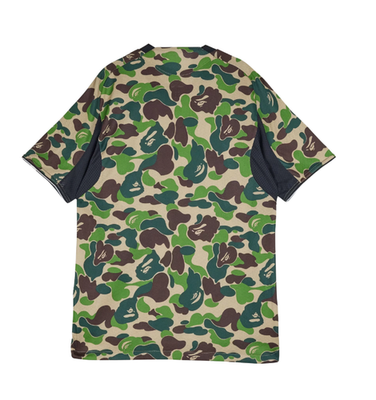 Adidas x BAPE FB Jersey Top Shirts Crew Green Asian Sizing KB2202