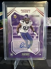 2021 Panini Playoff Patrick Jones II Rookie Card Redzone Auto - Vikings. rookie card picture