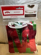 MERRY CHRISTMAS BANNER 8 FT