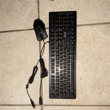 ASUS U2000 Wired USB Keyboard and Mouse Bundle Black QWERTY Plug  Play