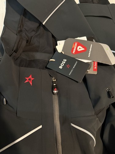 CHAQUETA DE ESQUÍ TÉCNICA BOSS PERFECT MOMENT PARA HOMBRE NEGRA PRECIO DE VENTA SUGERIDO POR EL FABRICANTE £1295 NUEVA #A10 - Imagen 11 de 13