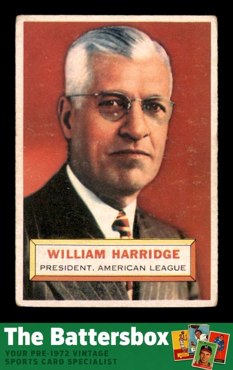 1956 Topps #1 Will Harridge PRES VG X3813572