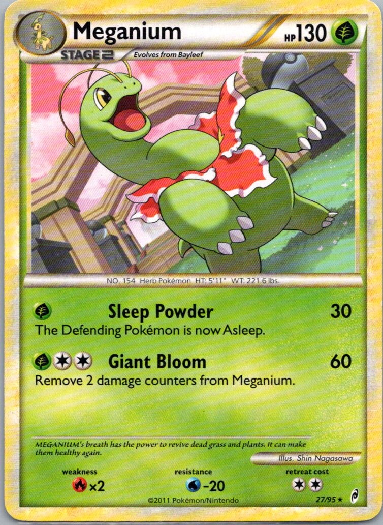 Pokemon TCG Meganium 27/95 Call of Legends LP