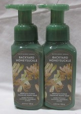 Bath Body Works Gentle Clean Foaming Hand Soap Set of 2 BACKYARD HONEYSUCKLE