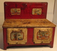 Vintage Marx Pretty Maid Tin Metal Kitchen Stove Toy c.1930's MAR Toys Antique