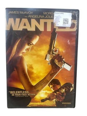 WANTED DVD 2008 Widescreen James McAvoy Angelina Jolie Action Thriller