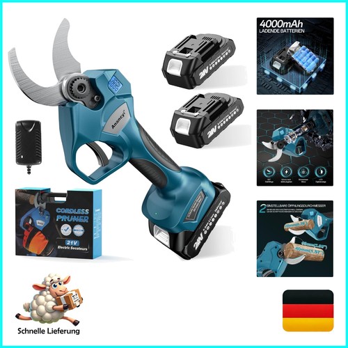 Akku Astschere 21V Baumschere Gartenschere, Elektrische Astschere, Max 60 mm ... - Bild 1 von 9