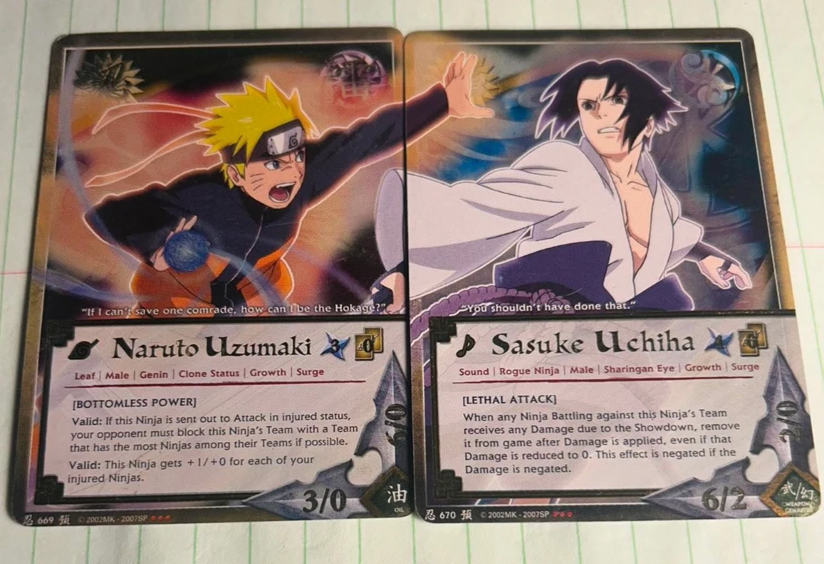 Preços baixos em Naruto CCG Super Raro Cartões Individuais de jogo