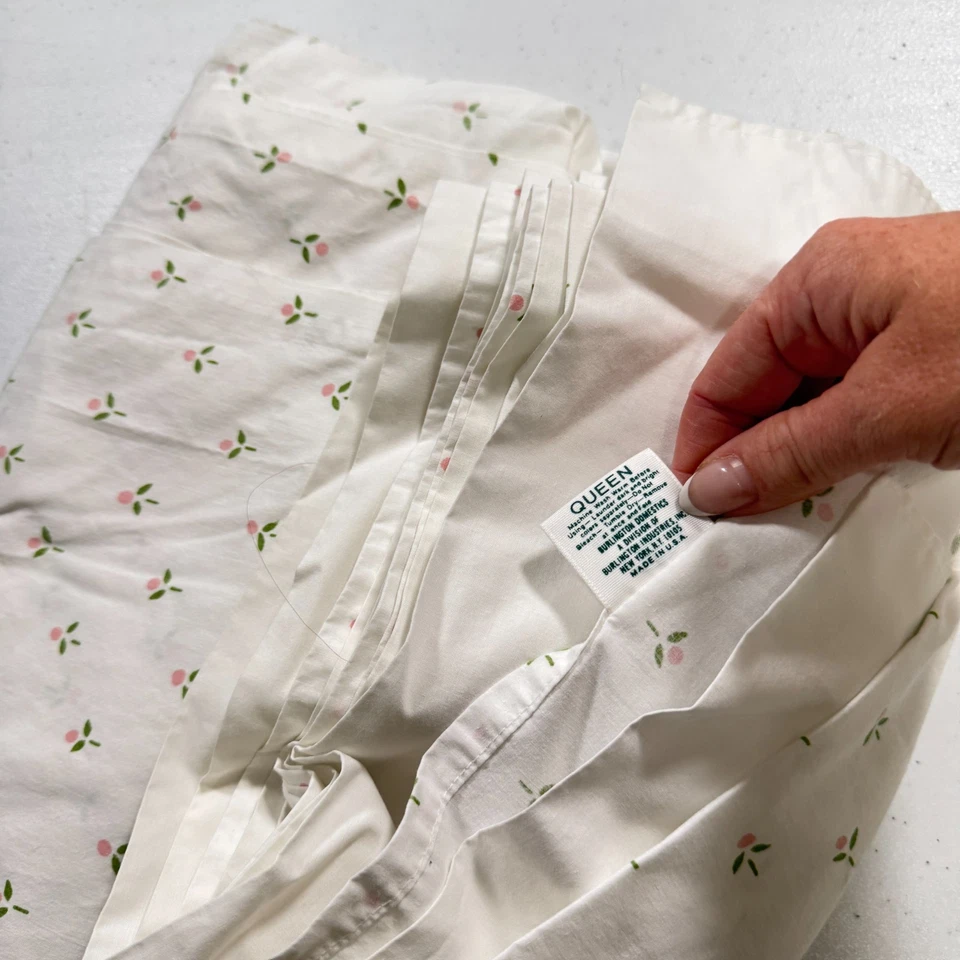 Sábana plana vintage Laura Ashley Burlington reina rosa floral y2k años 90 80 Foto 4 de 4