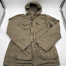 H M Women's Field Utility Jacket Hooded Size 8 Zip Closure Pockets