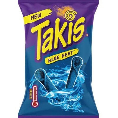 18 Tüten Takis Blue Heat a 100 g Hot Chilli Lime Tortilla Chips Vorteilspackung