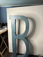 VTG Distressed Letter B 2’8”Tall, 1’2”Wide & 3” Deep Perfect For Kids Room Decor
