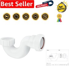 Efficient 19mm Shallow Bath Trap with Fittings - Quick Setup for Your Bath