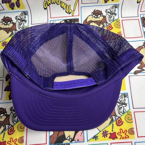 Vintage Sturgeon Fish For Tomorrow Mütze 1993 lila gelb Trucker Cap Schaumstoff Netz Seil - Bild 11 von 11