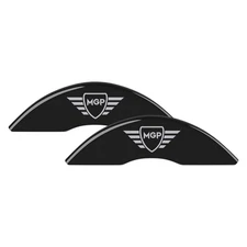 For Cadillac CTS 14-17 Gloss Black Caliper Covers w Engraving Full Kit, 4 pcs