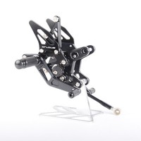 Arlows Racing Fussrastenanlage Kawasaki ZX6R ZX600 2005-2018 Schwarz
