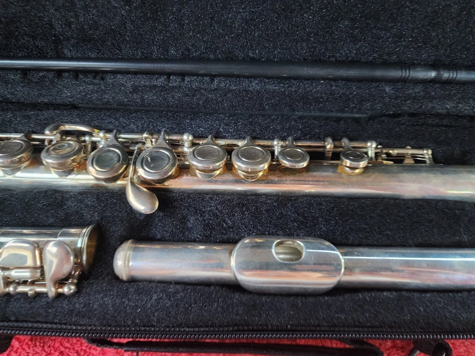 FEBOS FLAUTA-ESTUDIANTE/INTERMEDIA/PLATEADA BANDA FLAUTA-CON ESTUCHE USADO Foto 3 de 4