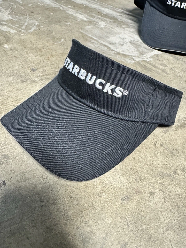 Starbucks Visera Negra Unisex Correa Ajustable Auténtico Uniforme de Barista Foto 2 de 4