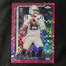 Topps Chrome 2025 Riley Leonard Rookie #318 Indianapolis Colts Football Card