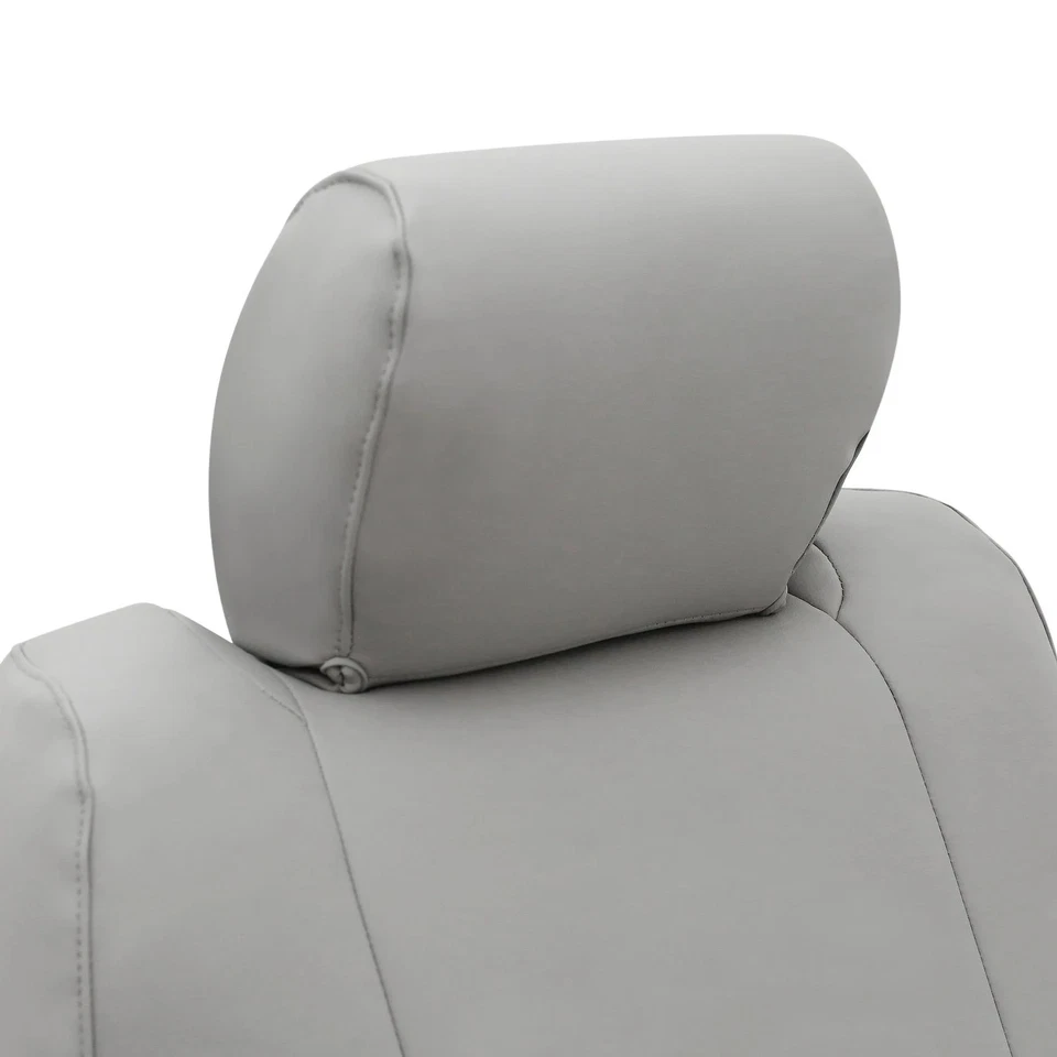 For Lexus LX570 08-11 Premium Leatherette 1st Row Light Gray Custom Seat Covers - Image 2 of 4