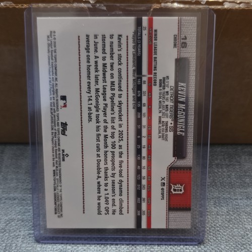 Topps 2025 Pro debut cromo Kevin McGonigle novato RC X-Fractor #PDC-107 - Imagen 2 de 2