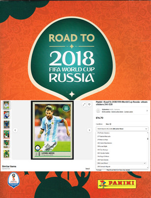 2017 · Road To FIFA World Cup 2018 Russia · Panini · album stickers 241-480