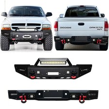 Vijay Steel Front And Rear Bumpers With Led Lights Fits 1997-2004 Dodge Dakota Vijay Steel Front And Rear Bumpers With Led Lights Fits 1997-2004 Dodge Dakota