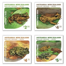 New Zealand 2025 Native Frogs Complete Mint MNH Set