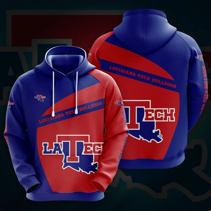 NCAA Louisiana Tech Bulldogs 3D Hoodie