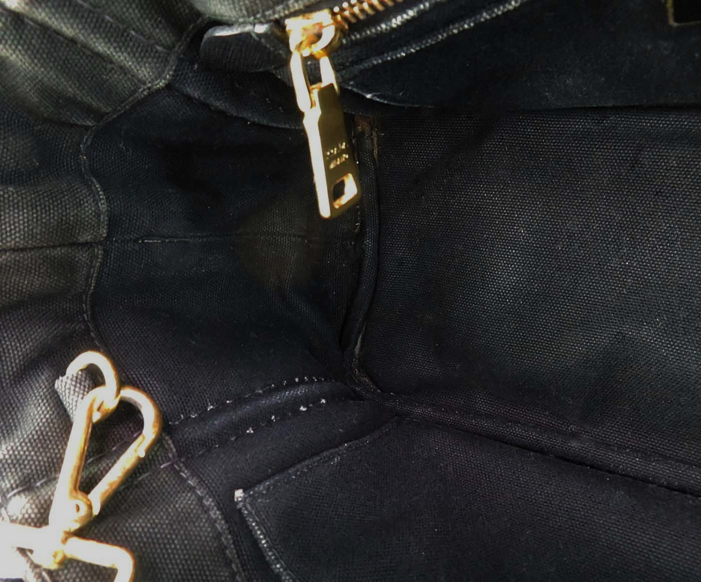 Auth PRADA Canapa Black Canvas 2-Way Shopping Hand Shoulder Bag Purse #62736 thumbnail 14