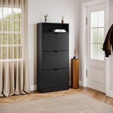 Vida Designs 3 Drawer Shoe Cabinet Shelf Hallway Storage Unit Living Space