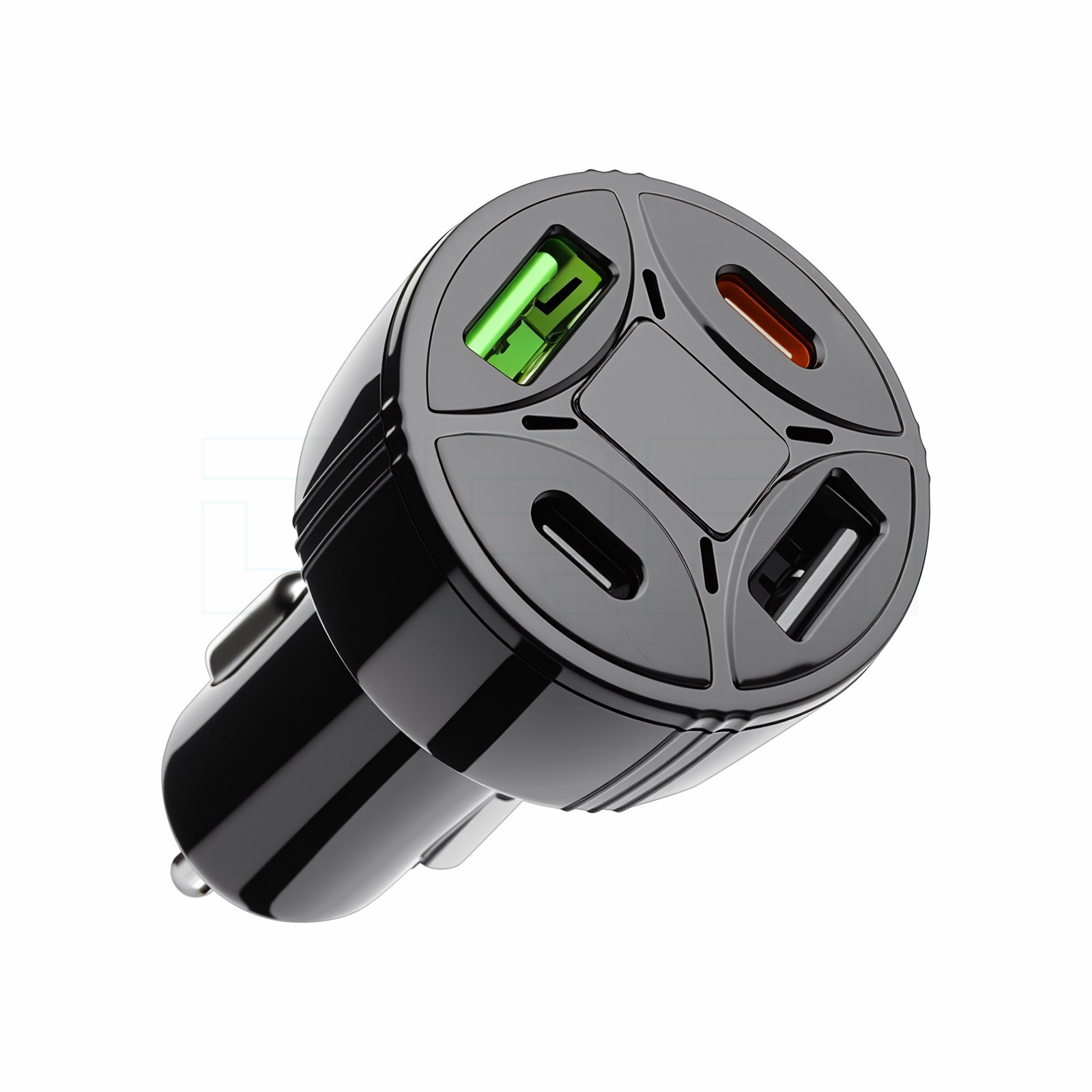 12V 24V Cigarette Car Truck Charger Dual PD 45W USB-C USB A 