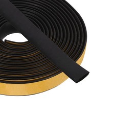 16.4FT Solid Rubber Weather Stripping, Self Adhesive EPDM Seals Strips