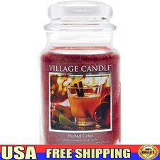 Mulled Cider Scented Candle Dual Wick Long Lasting Clean Burn Indoor Outdoor New