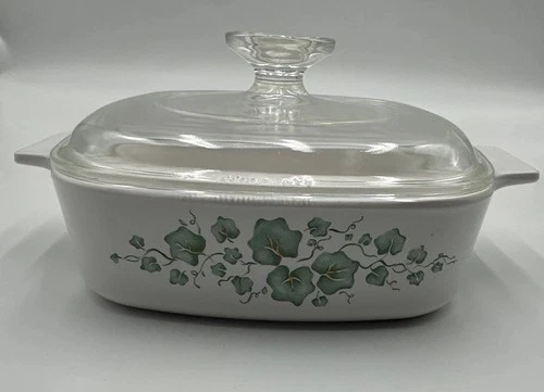 Vintage Corelle Callaway Green Ivy Corning Ware Casserole A-1-B Pyrex A 7 C Lid