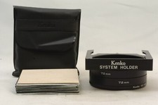 SakuraDo Camera  Rare  Kenko System Holder 72-52mm Adapter  9 Filter Glass