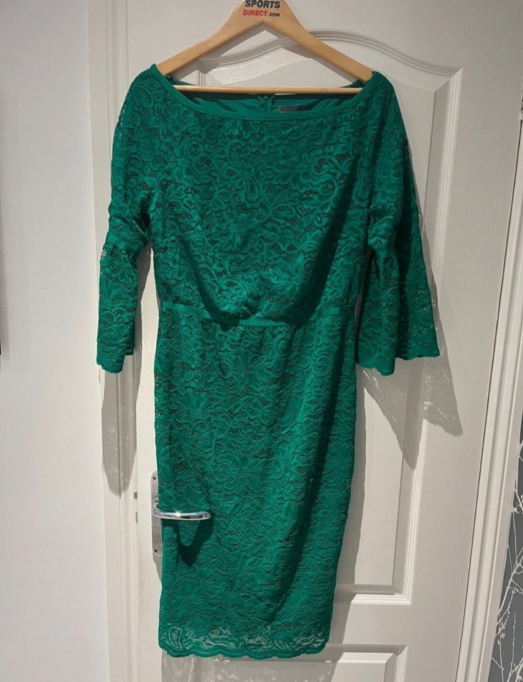 Ladies Christmas Green Lace Party Dress Size 16 Ruth Langsford Bnwot eBay